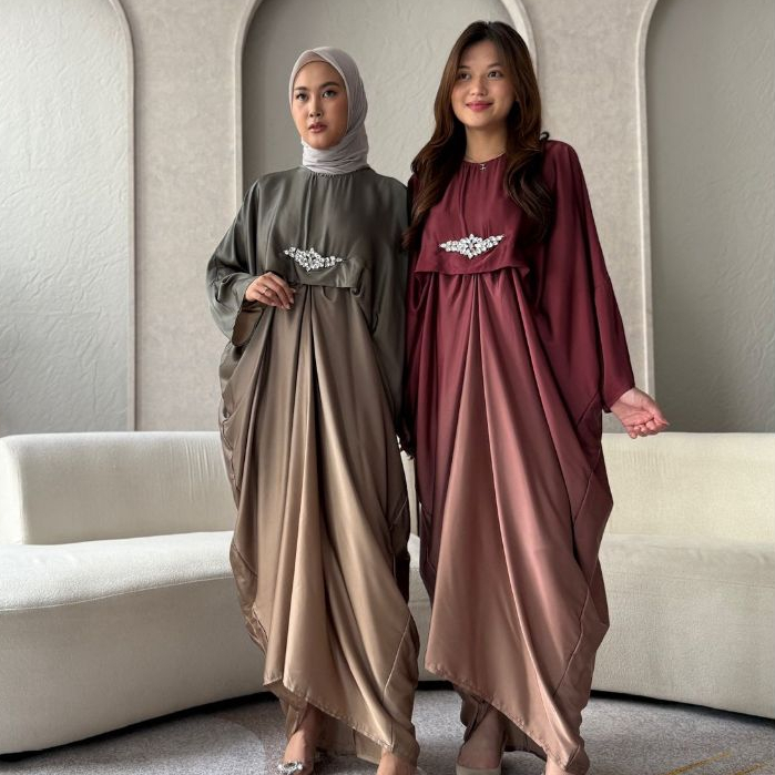 Rinda Kaftan - Kaftan Armani Silk Gradasi - Kaftan Lebaran