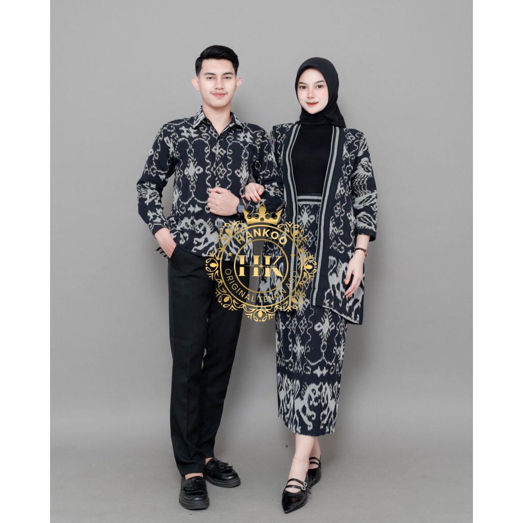 MADAM COUPLE TENUN NTT BLACK - BAJU TENUN COUPLE - COUPLE TENUN KONDANGAN