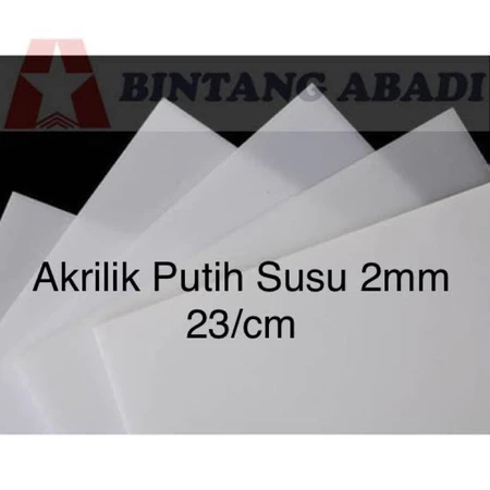Akrilik Putih Susu 2mm Rp23 / cm persegi Potongan Akrilik Putih Susu