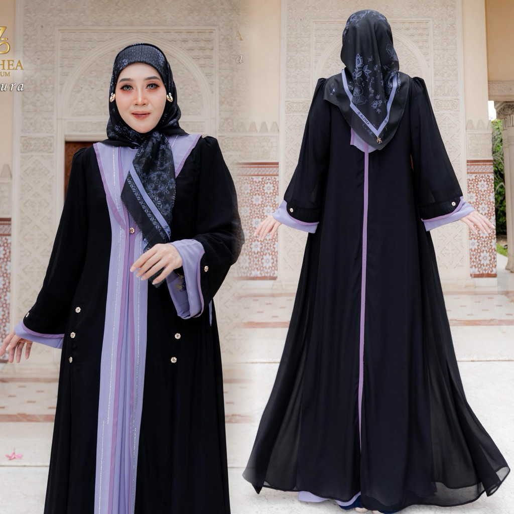 GAMIS DRESS ABAYA SET HIJAB 7476 ORI BY ALZHEA PREMIUM