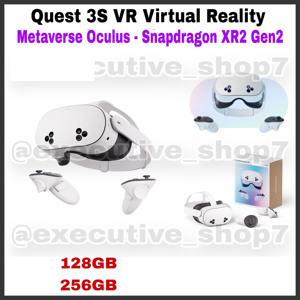 Quest 3S VR Virtual Reality - Metaverse Oculus - Snapdragon XR2 Gen2