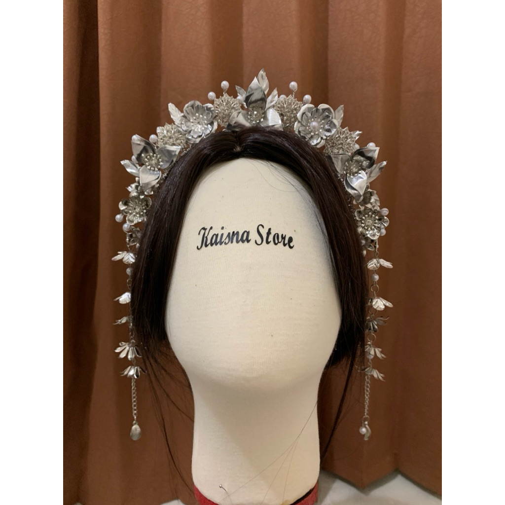 Bando Mahkota Sunting Modern Gold Silver - Headpiece Pengantin Melayu / Suntiang Hijab Tradisional /