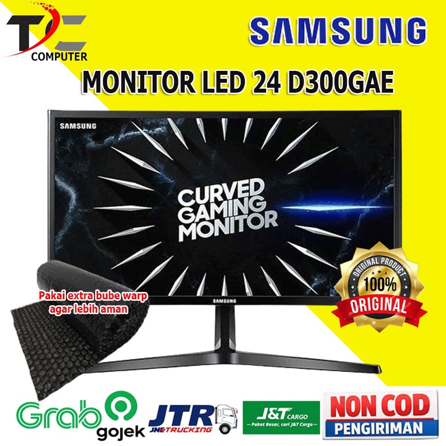 Monitor Curved/Flat LED Monitor 24 Inch Gaming Office Samsung NEW