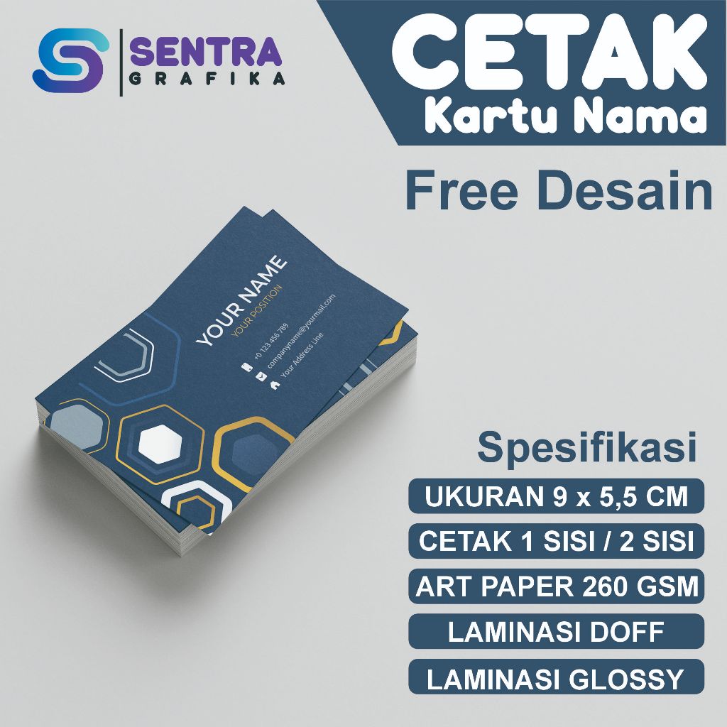 Kartu Nama / Cetak Kartu Nama Custom
