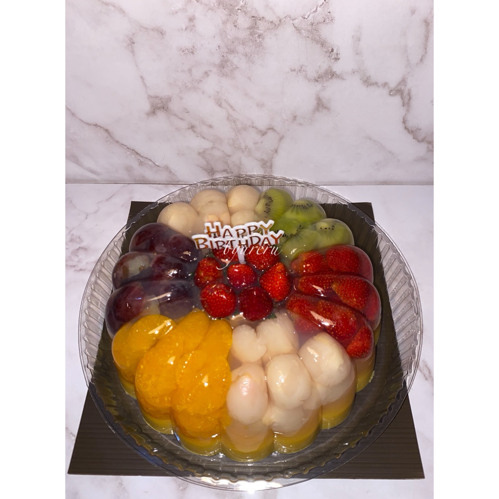 Pudding Tart Mixfruit / Pudding Ulang Tahun