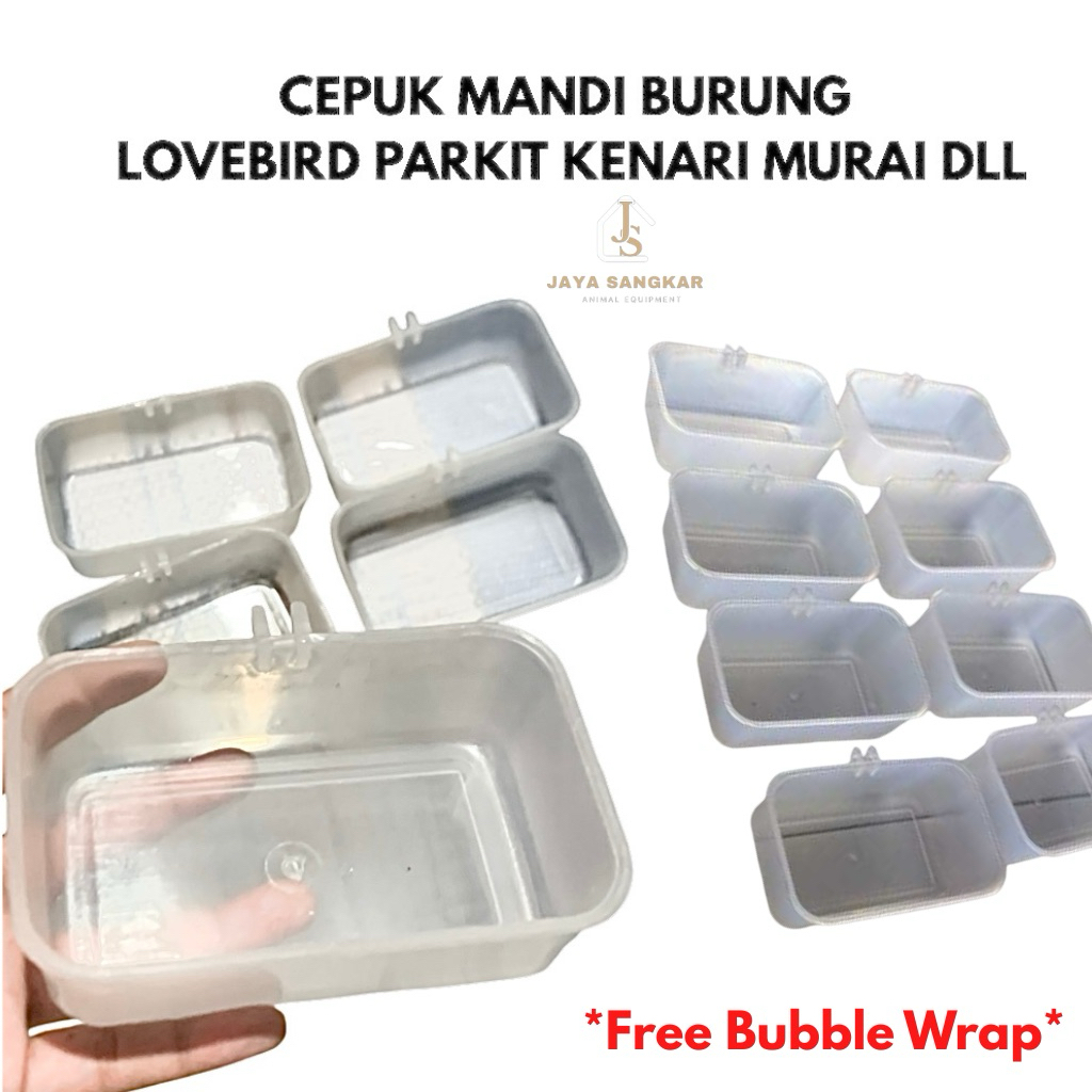 CEPUK MANDI BURUNG LOVEBIRD PARKIT KENARI MURAI KACER DLL