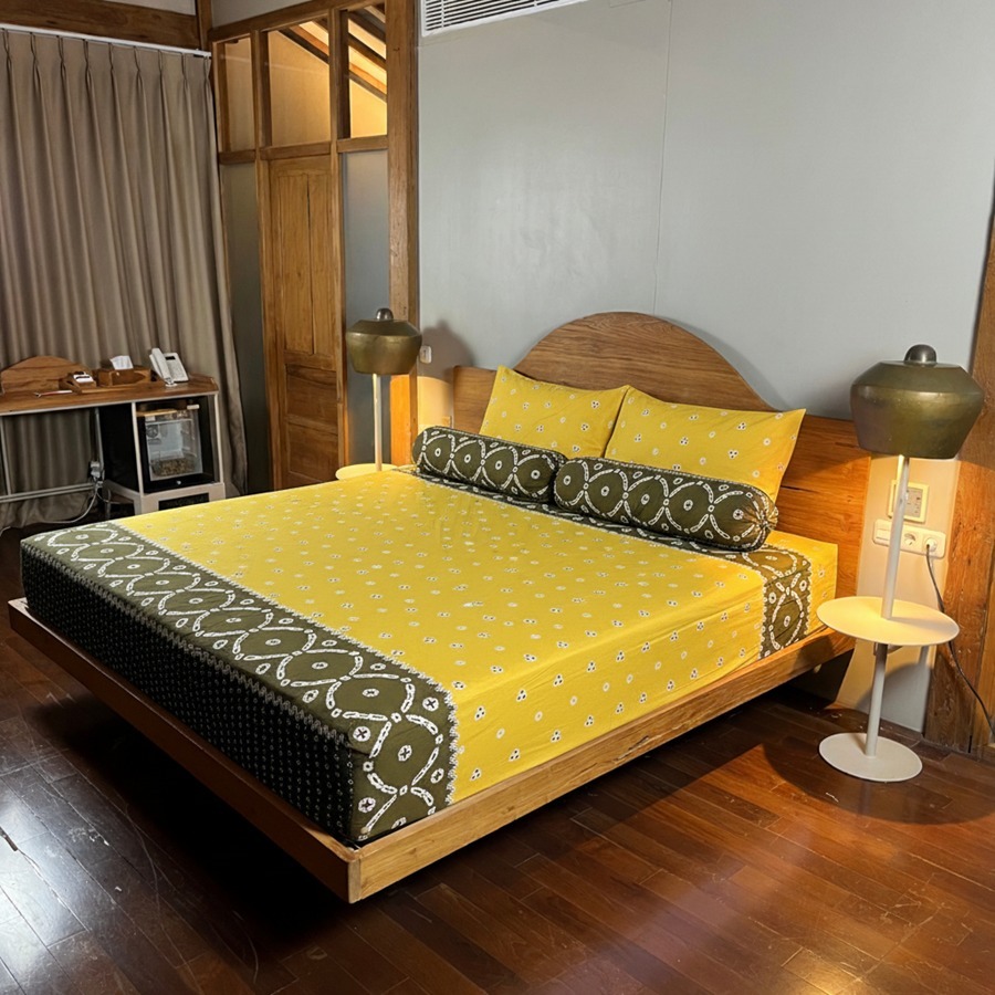 Sprei Batik Jumputan 180x200 Adem Anti Geser Khas Solo Jogja