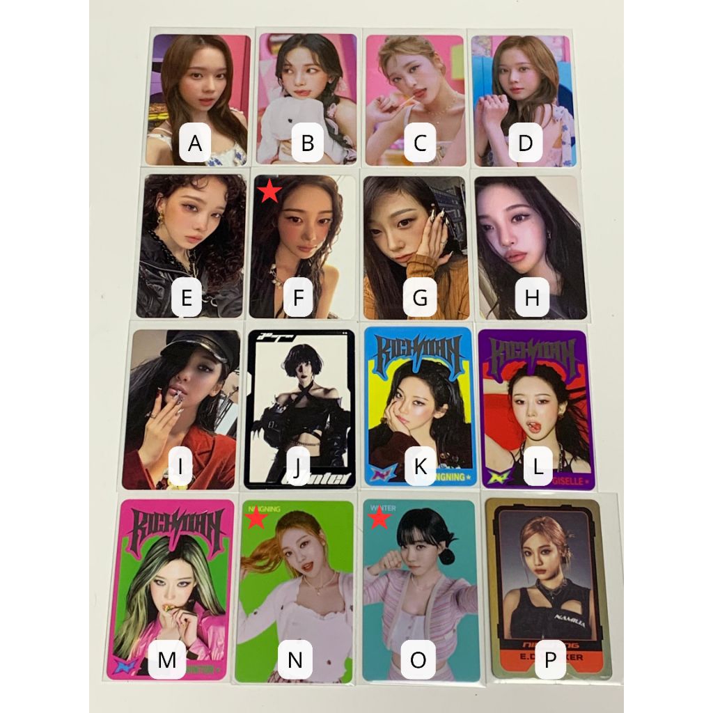 PC PHOTOCARD AESPA RICH MAN GUITAR ENERGY BURST DIRTY WORK TC WHIPLASH DRAMA WINTER GISELLE NINGNING