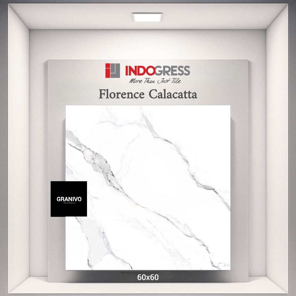 INDOGRESS FLORENCE CALACATTA CALLACATTA CALLACATA GLAZED POLISHED GRANIT GRANITE LANTAI FLOOR TILE T