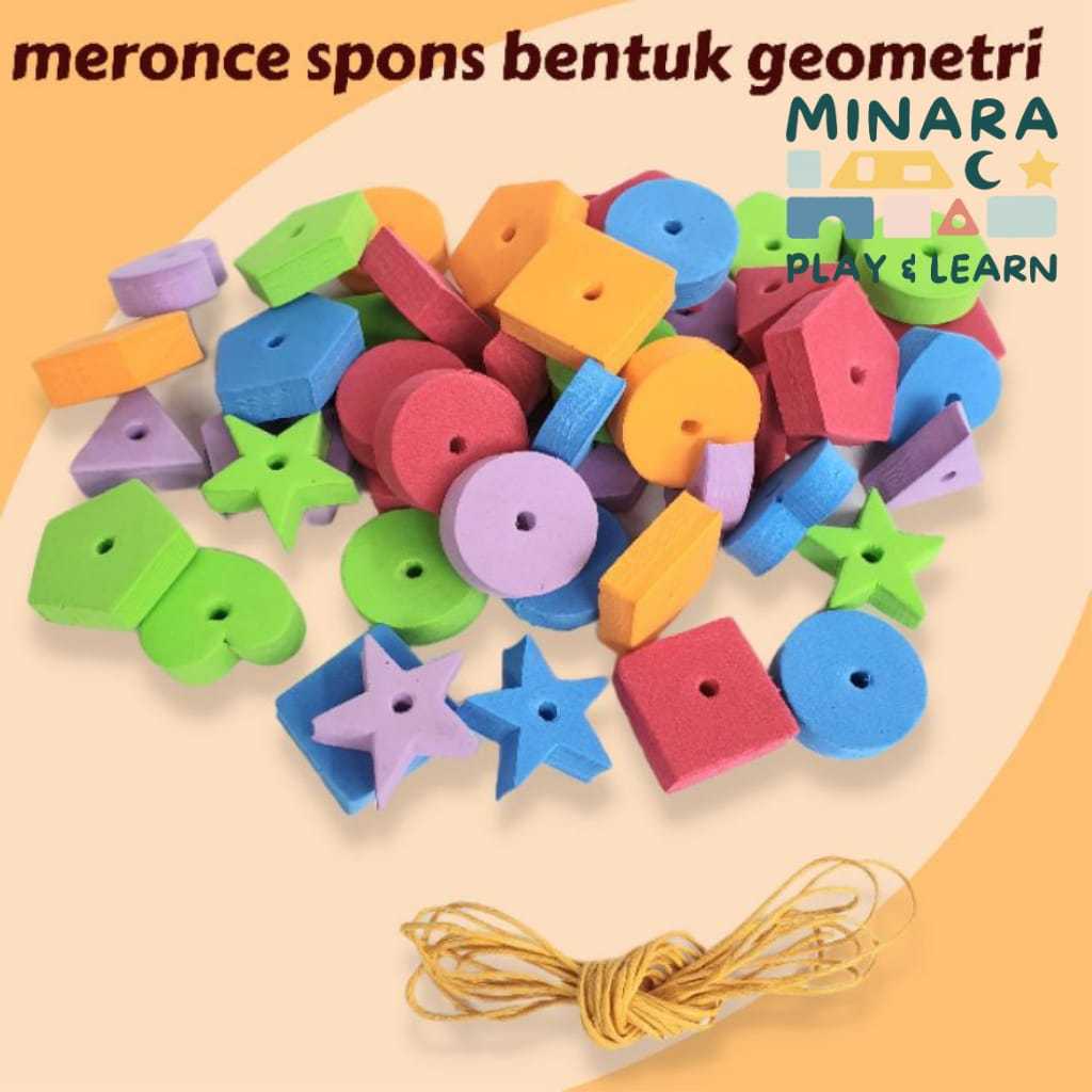 Meronce Geometri Mainan Edukasi Anak