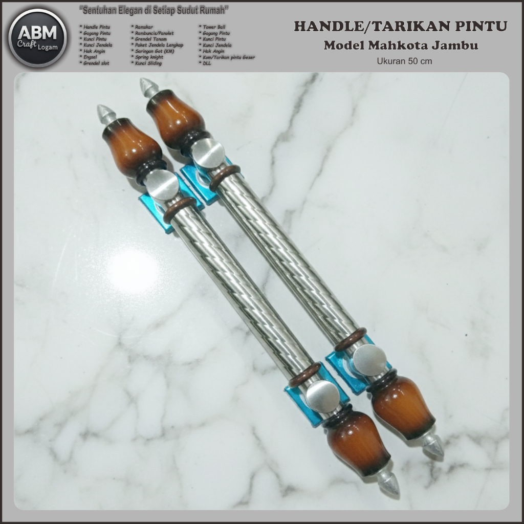 Handle pintu rumah 50 cm gagang pintu kayu jati tarikan pintu kupu tarung pegangan pintu minimalis w