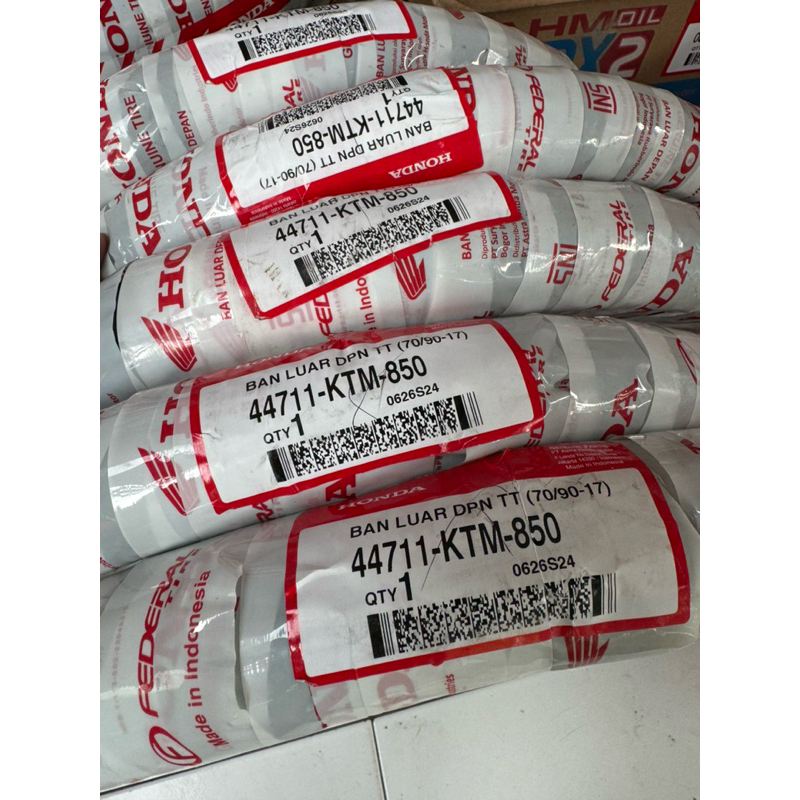 AHM Ban Luar Tube type Depan KTM 70/90/17 Original AHM Federal supra vega jupiter revo smash shogun 