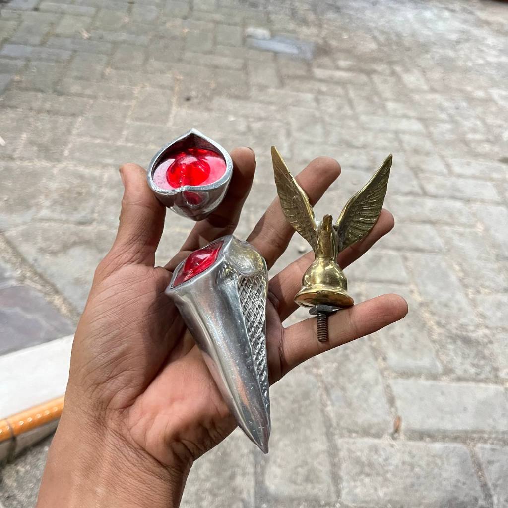 Variasi slebor sepeda kebo ontel perang jadul vintage garuda dan lampu cateye