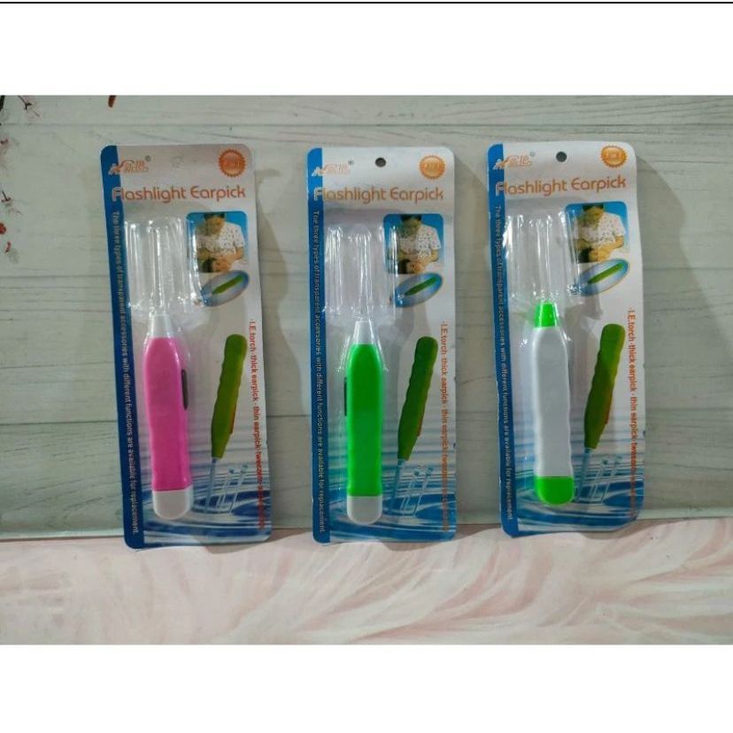 Korek Kuping LED / Earpick LED / Pembersih Telinga LED / Korek Kuping Senter / Korek Kuping Lampu