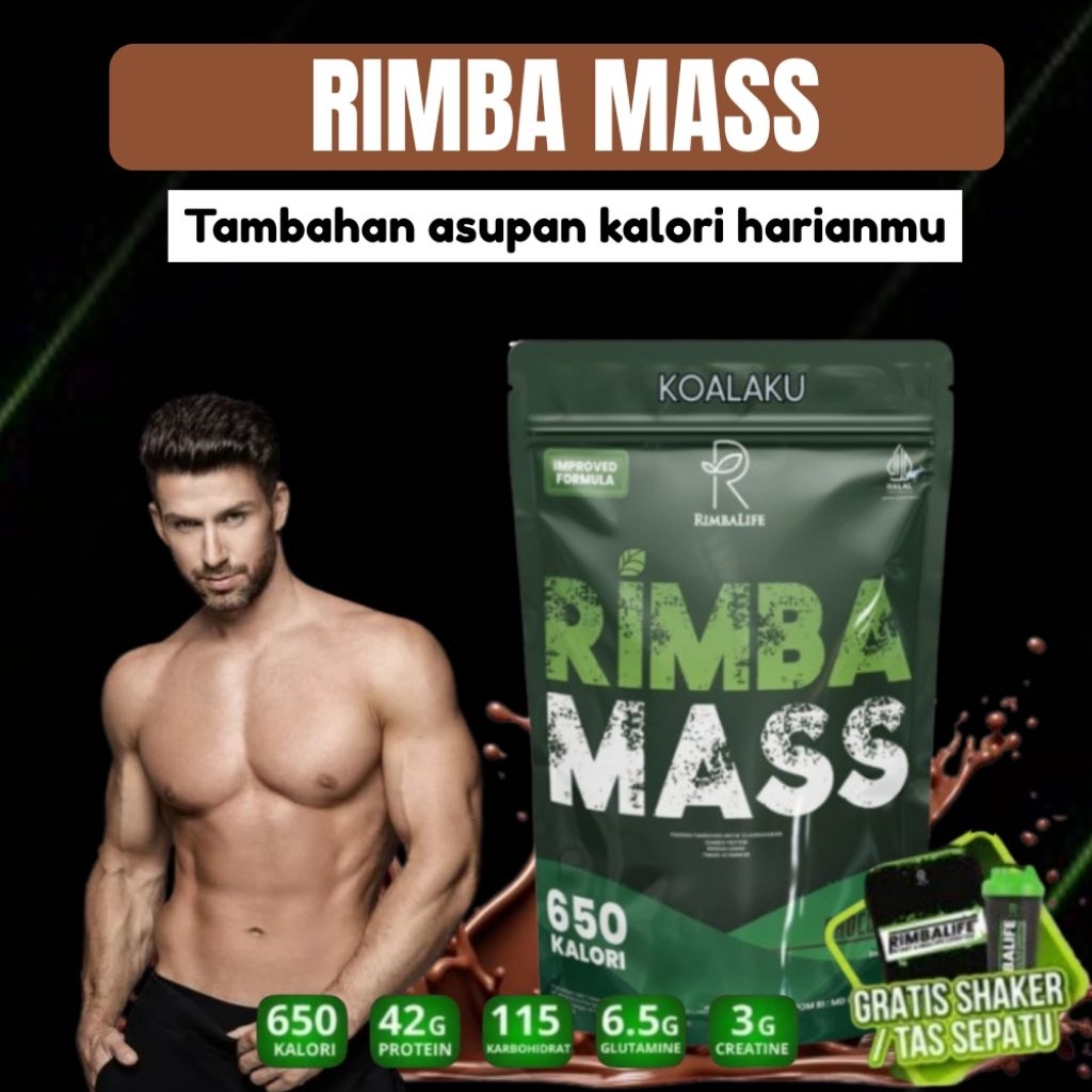 Rimba Mass Susu Gainer Protein Penambah Berat Badan Tinggi Kalori Original
