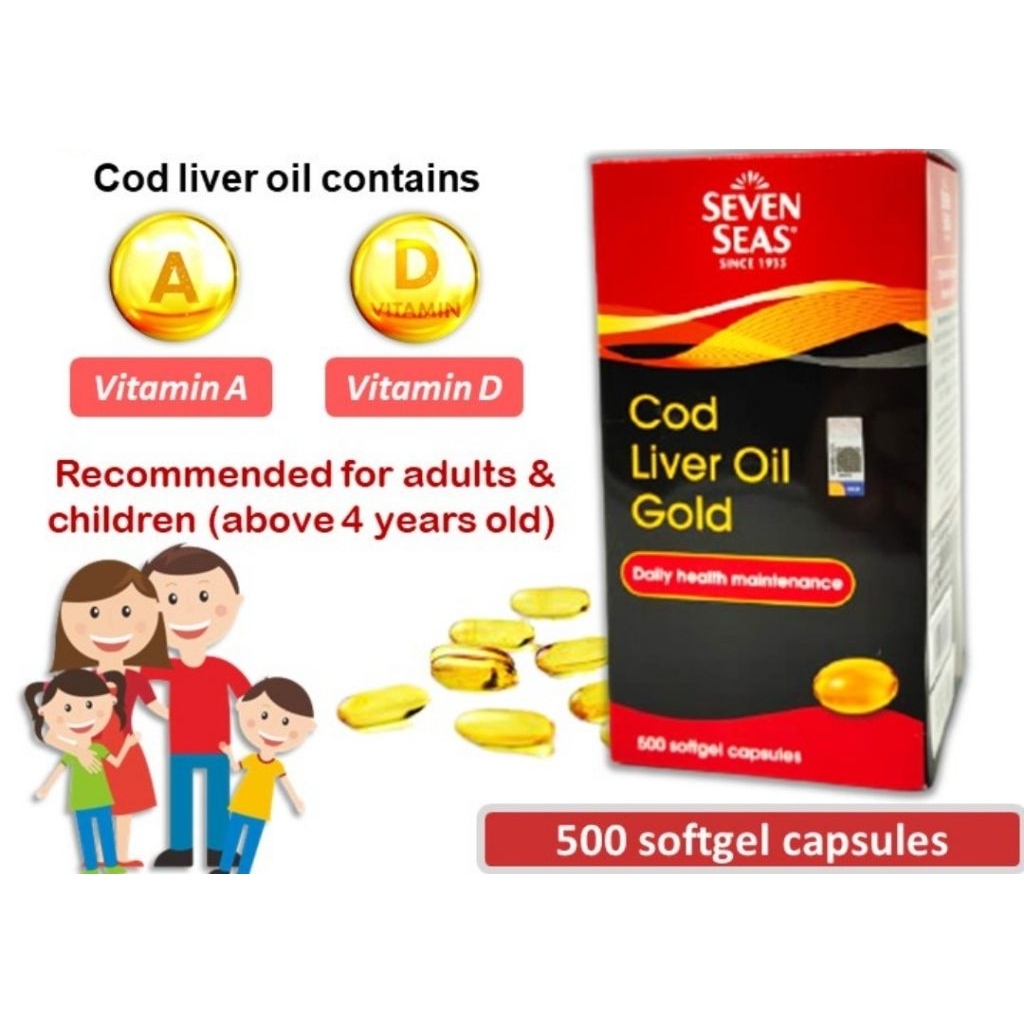 Seven Seas Cod Liver Oil Gold isi 500 softgel