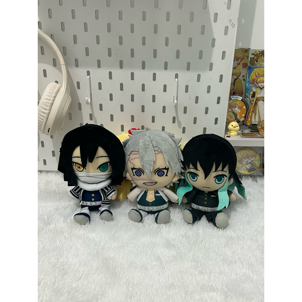 Official Demon Slayer: Kimetsu no Yaiba - Obanai, Sanemi, Muichiro Doll Plush Boneka Bulir