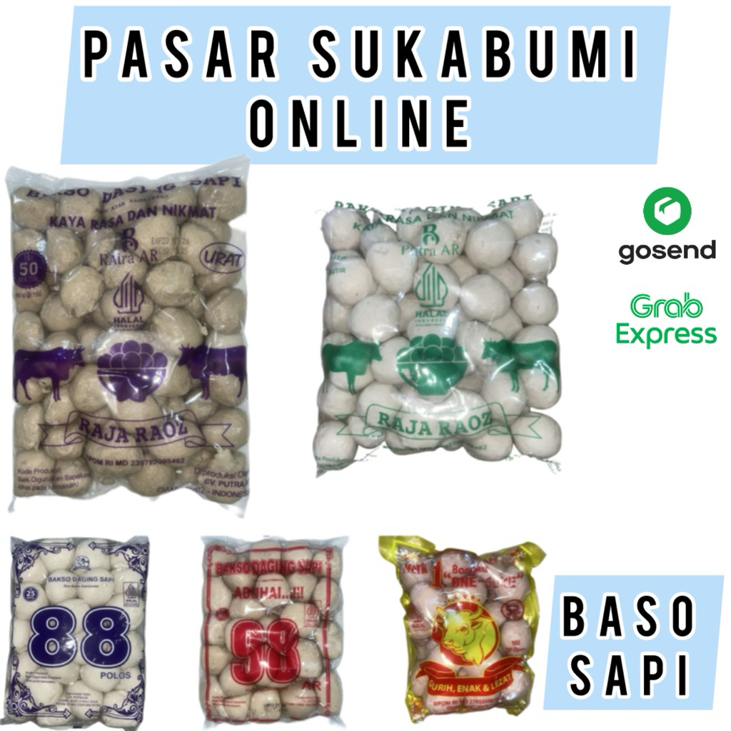 Bakso Sapi Raja Raoz - Kaya Rasa & Nikmat (Isi 50 Butir) Pasar Sukabumi