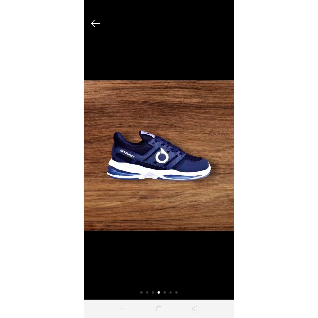 Sepatu Running Pria Wanita Ortus, sneakers Olahraga Lari Joging Buat Gaya Skena Outpit Navy Putih