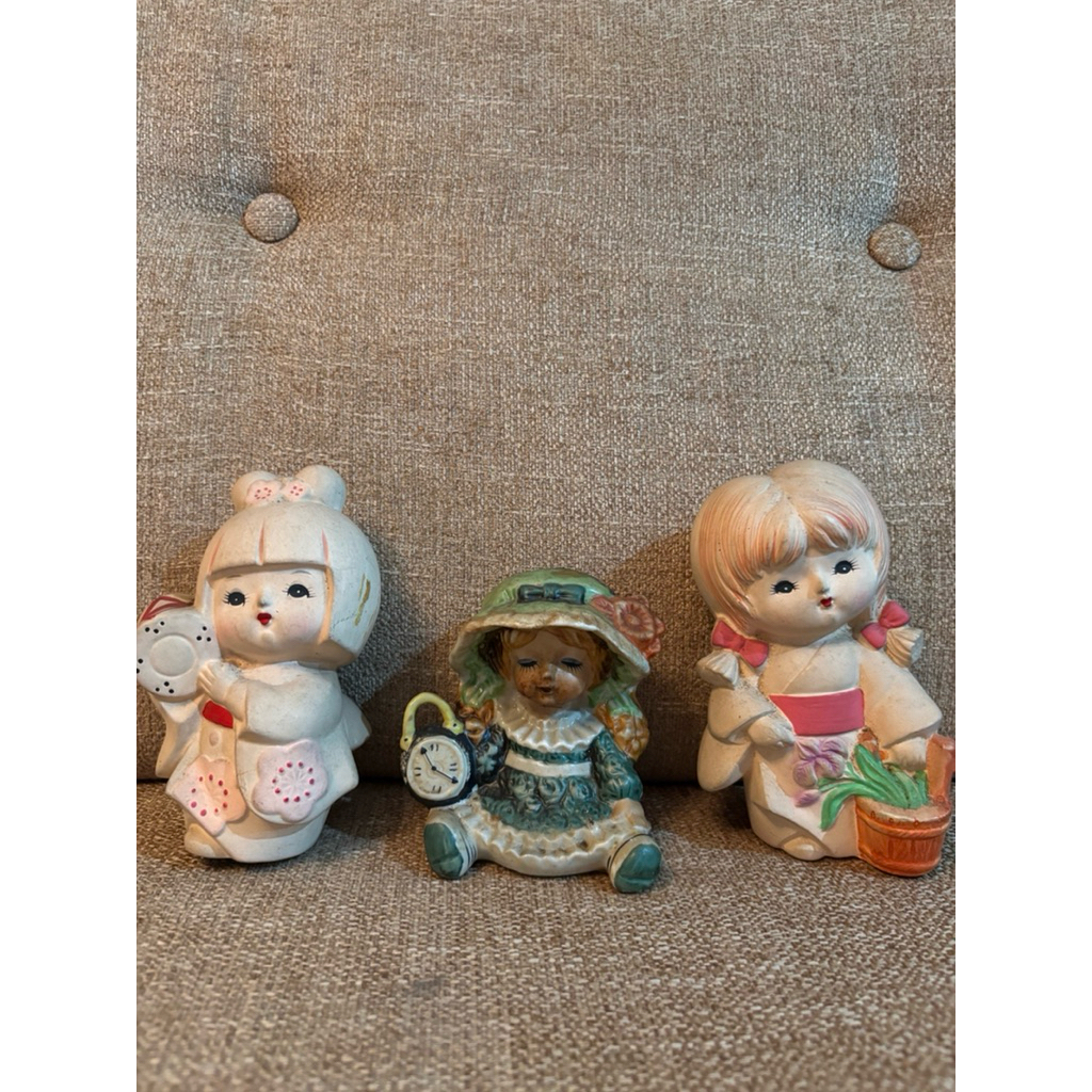 PRELOVED PAJANGAN KERAMIK BONEKA SATU SET (ISI 3 PCS) FROM JEPANG