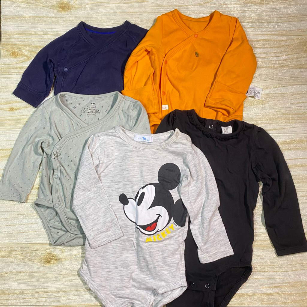 jp jumper bodysuit kimono lengan panjang katun halus tebal lembut baby bayi unisex cowok cewek laki 