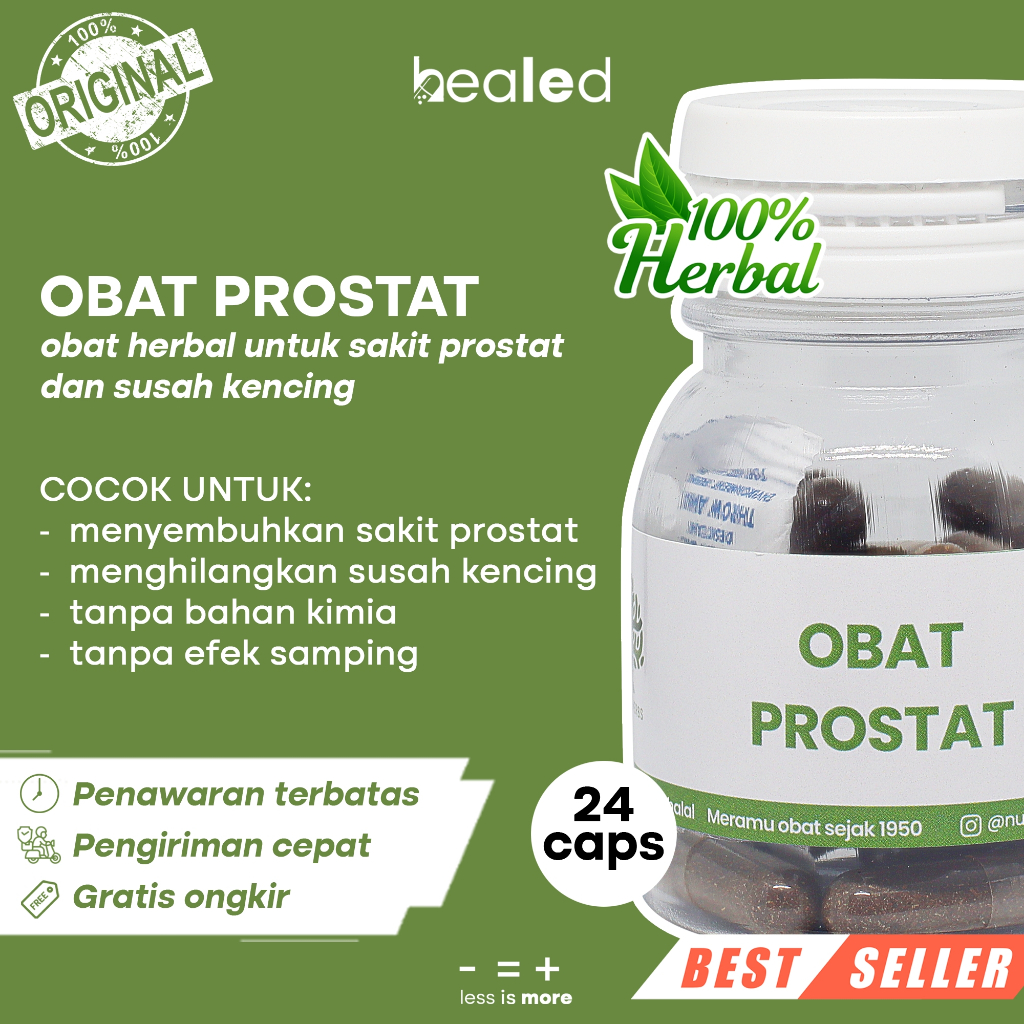 Obat Kapsul Sakit Prostat Kelenjar Testis Susah Kencing Nutriherbs Mariza Herbal Tradisional Vitamin