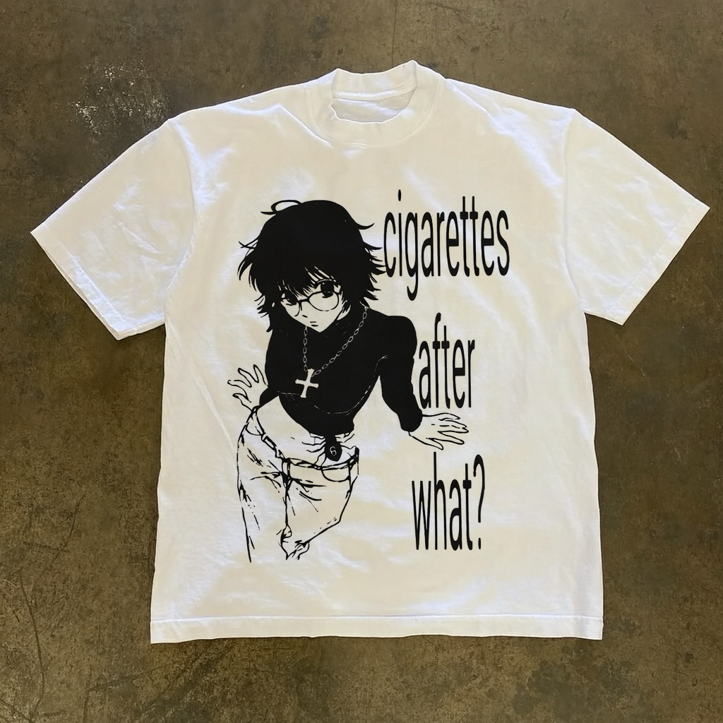 Retro Anime Japan Kaos Retro Anime Japan Gothic T-Shirt Combed 24s Pria dan Wanita Japan Gothic T-Sh