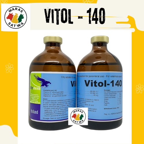 VITOL-140 100ml, Vitamin ADE untuk hewan, TMC