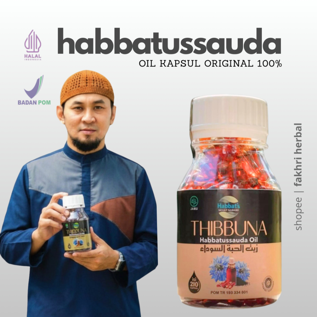 Thibbuna Habbatussauda Oil Original Asli 100 210 Kapsul