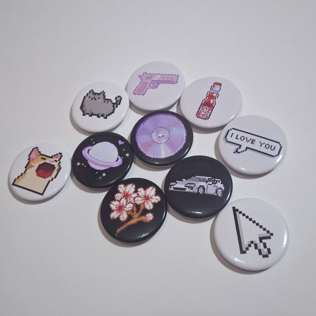 Pin Button | Pin tas | Pin aesthetic | Pin lucu Pixel Edition #2