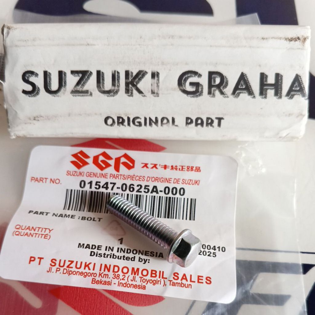 BAUT BOLT CRANKCASE KANAN ADRESS ATAU BAUT BOX CVT SKYWAVE/SPIN /SKYDRIVE ORIGINAL 01547_0625A