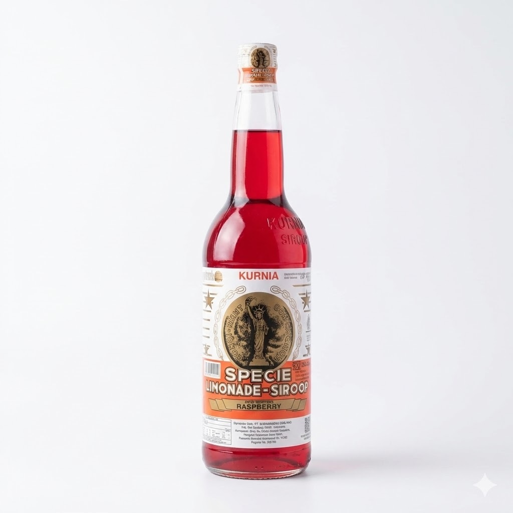 Sirup Kurnia Asli Medan - Specie Limonade Siroop - Rasa Raspberry - Sirup Merah Legendaris Premium
