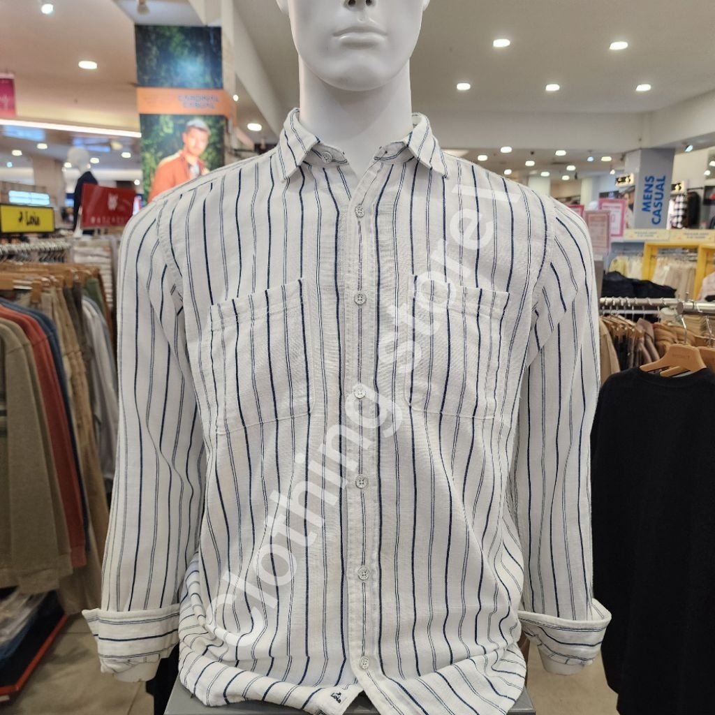 LOIS ORIGINAL kemeja pria lengan panjang putih KLL617