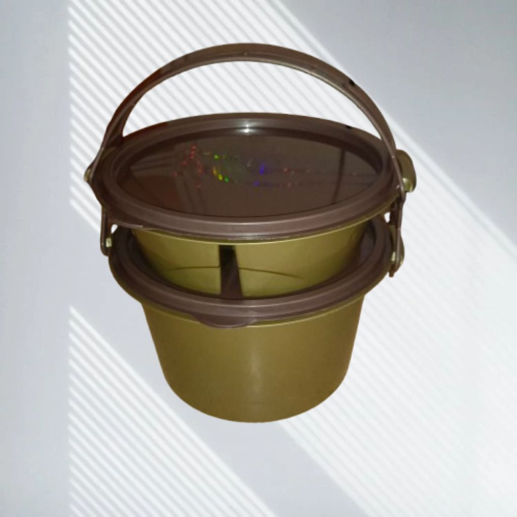 Rantang Susun 2 Coklat / Rantang Hajatan/ Rantang Plastik / Rantang Barokah