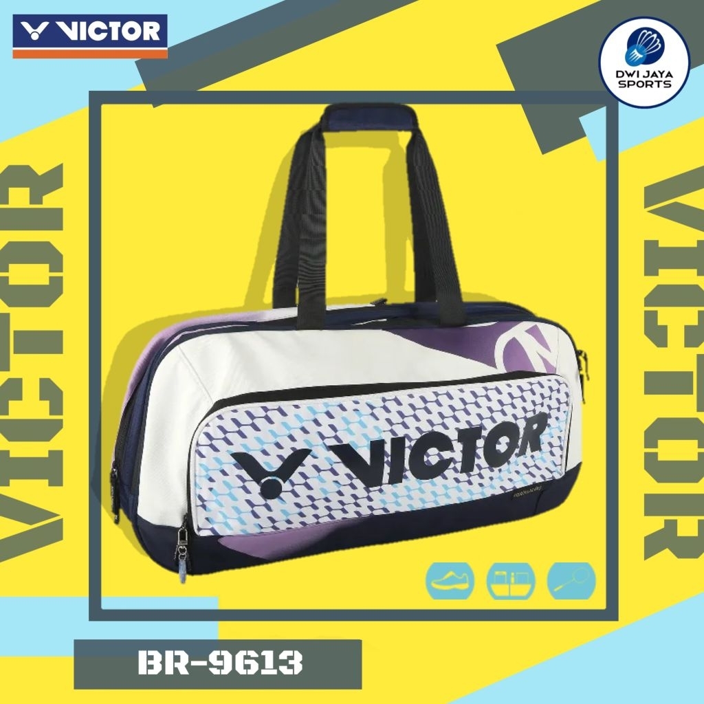 VICTOR Badminton Rectangular Racket Bag BR9613 AJ | Tas Badminton Victor BR-9613 AJ | Tas Victor BR 