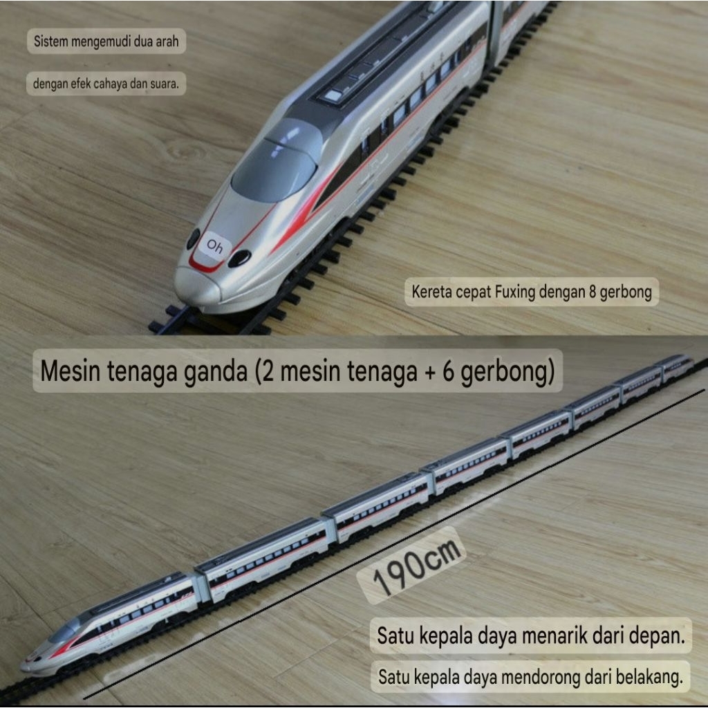 Kereta api cepat mainan anak kereta api cepat indonesia cina KCIC warna silver replica kereta api ce