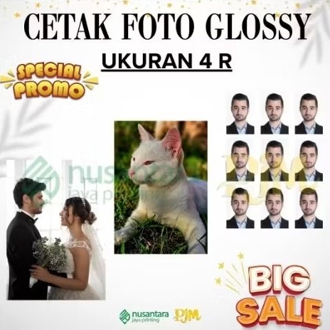 CETAK FOTO GLOSSY 4R COSTUM