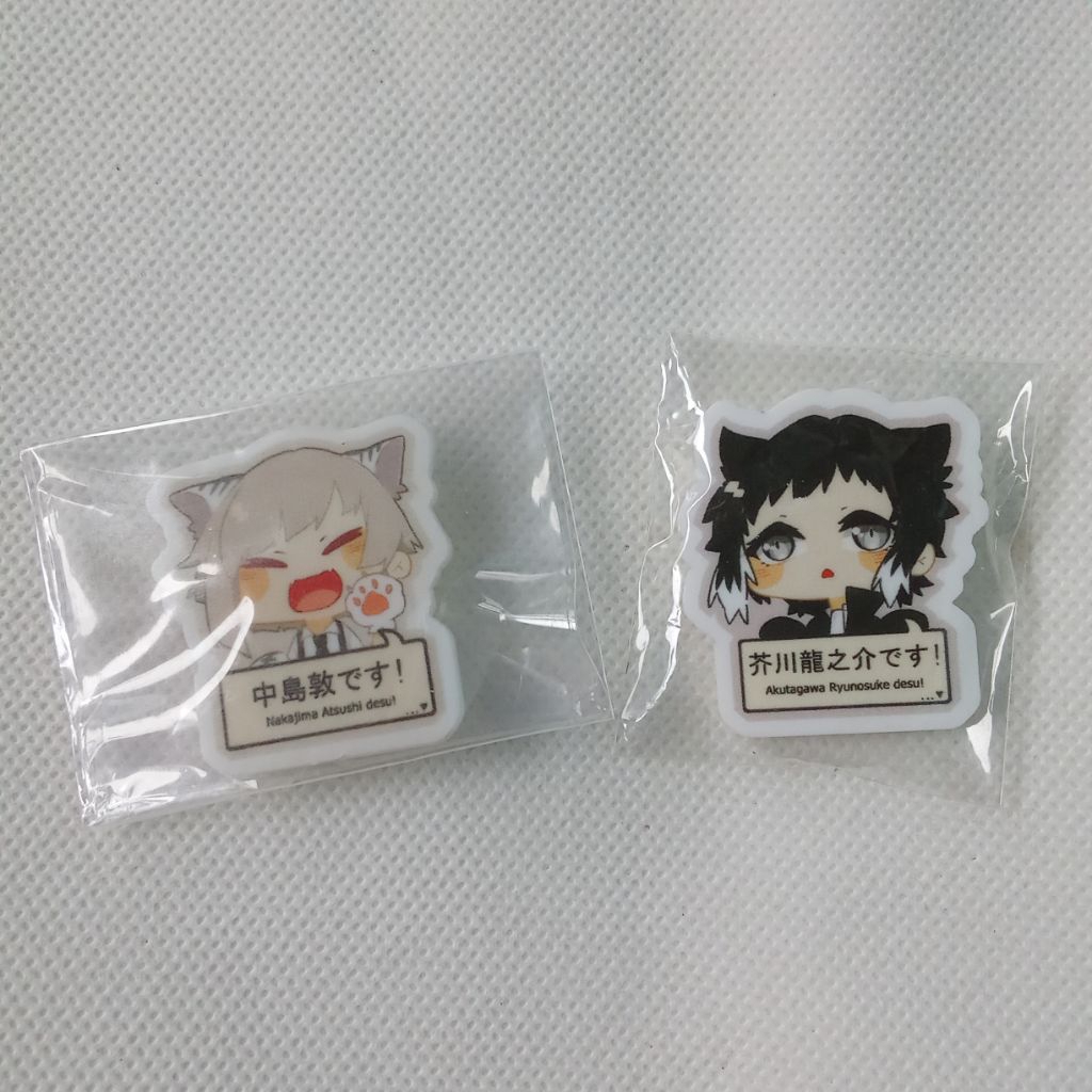 Merch Unofficial Bungou Stray Dogs (Pin Atsushi + Akutagawa)