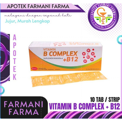 SAMCO VITAMIN B COMPLEX + B12 STRIP 10 TABLET/VITAMIN B COMPLEX/VITAMIN UNTUK KEBAS
