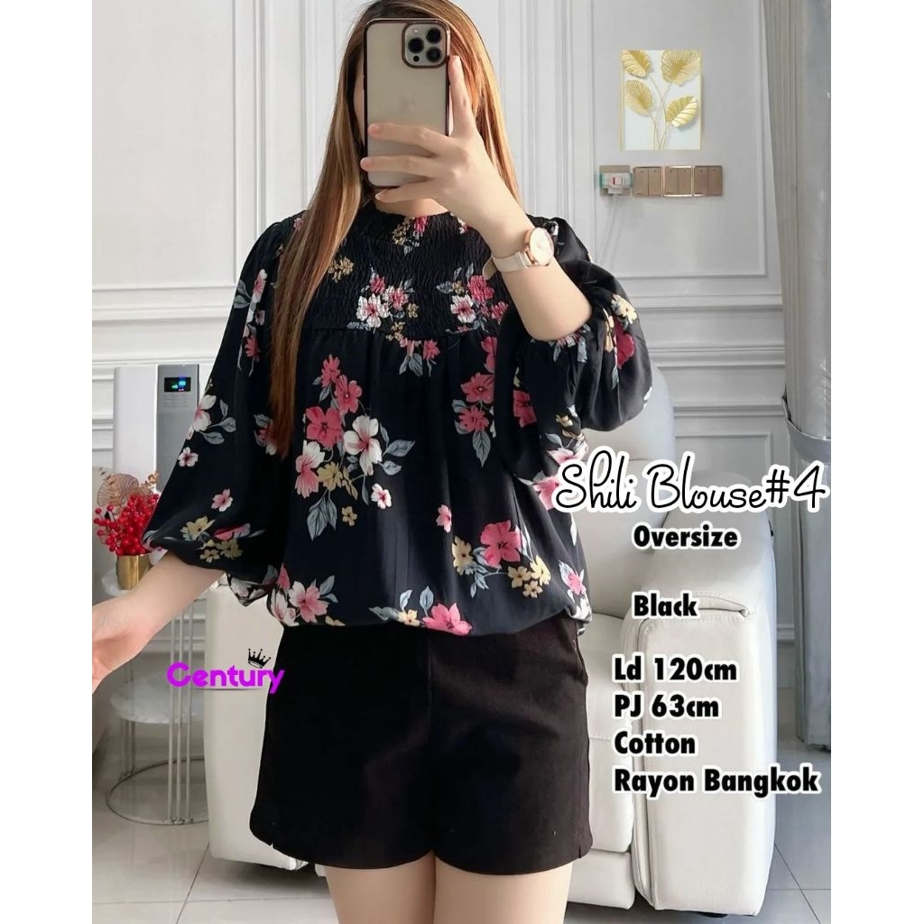 violet baju atasan wanita kekinian marsela blouse korean style tunik jumbo ld 120 xl xxl blouse ceru