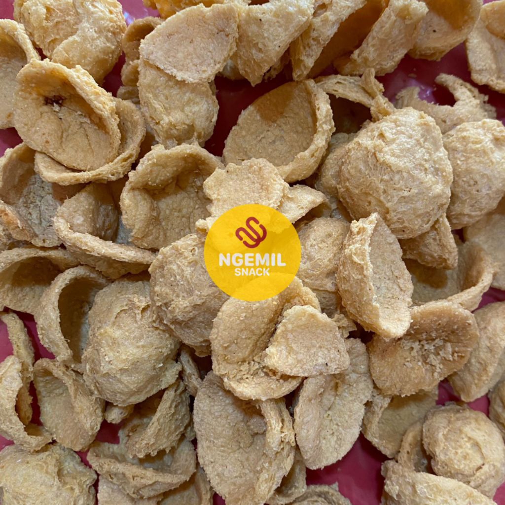 Keripik Kulit Tahu Tahu Kebalik Kerak Tahu Keripik Tahu Walik Keripik Tahu Pong crispy 250 gr Ngemil