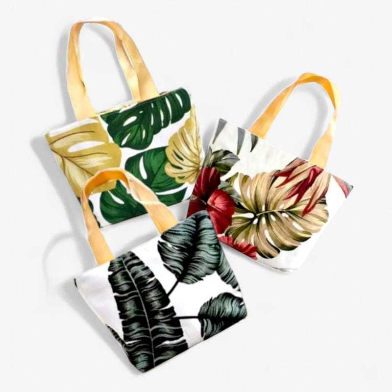 Tas jinjing kecil Bahan kanvas souvenir pernikahan