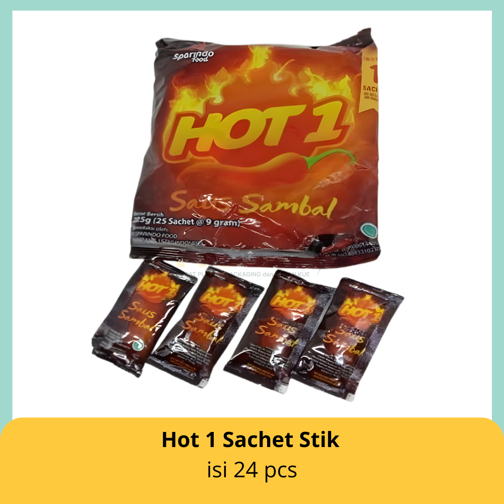 Saos Hot 1 Saos Cabai Sachet 24x9gr