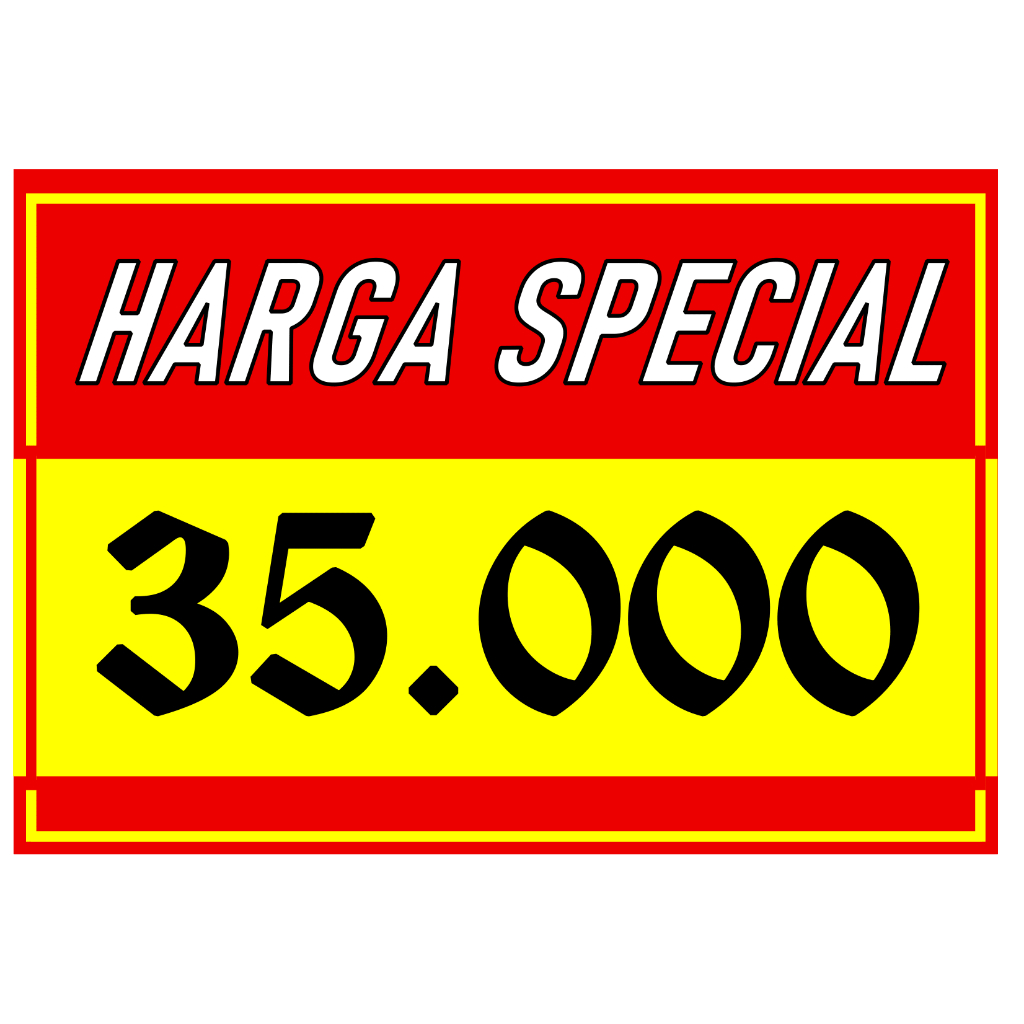 HARGA BANDROL / KERTAS TULISAN + LAMINATING / KERTAS HARGA BANDROL / NAMETAG HARGA JUALAN / Tag harg