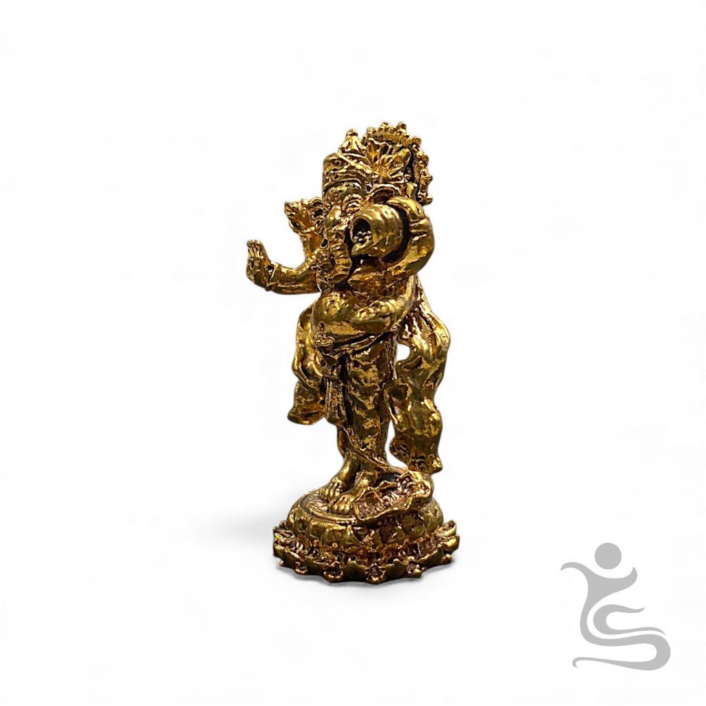 Patung Mini Dewa Ganesha Berdiri Dilengkapi detail Selendang yang mengalir - IFG 38