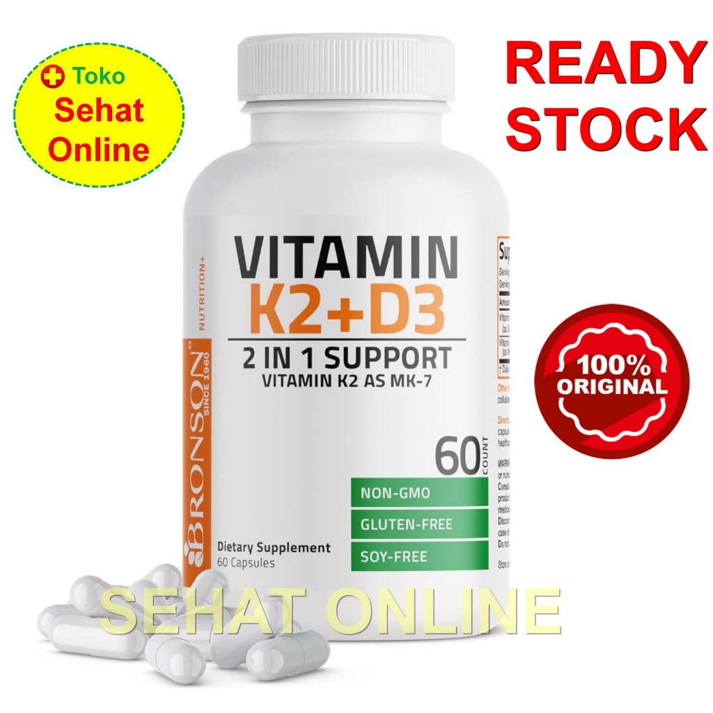Bronson K2 + D3 5000 10000 IU 60 120 250 Kapsul