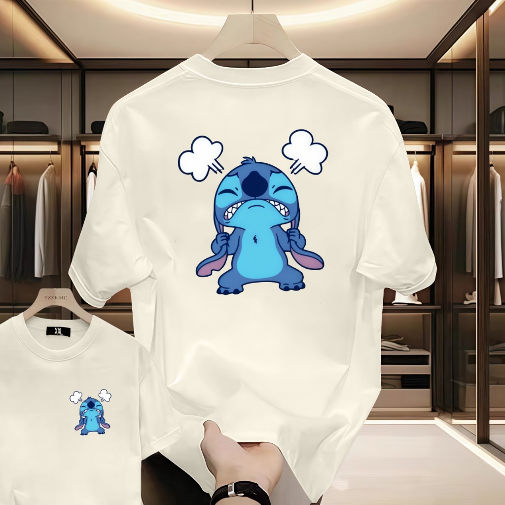 Y2k streetwear shirt oversized Disney Lilo kartun T-shirt lucu kartun T-shirt pola T-shirt cocok unt