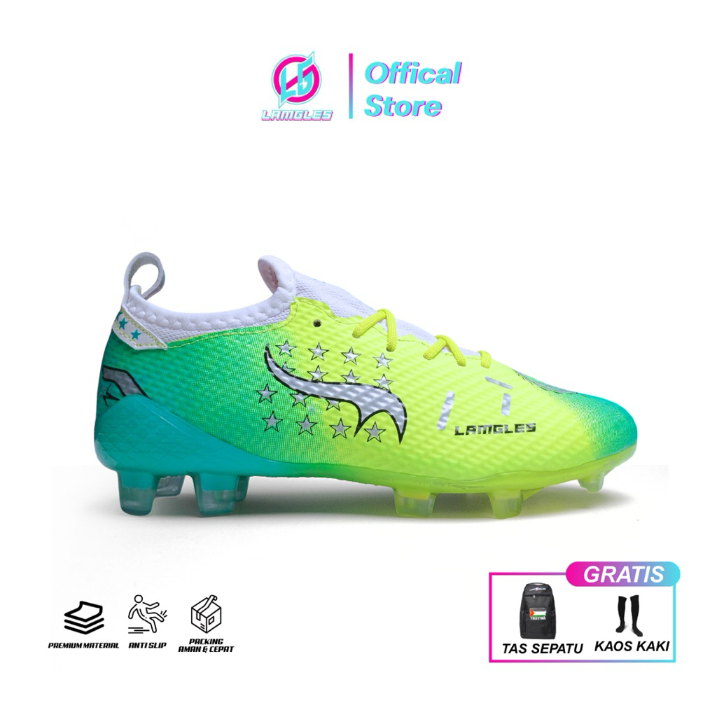 Lamgles - Sepatu Bola Junior Lamgles Star Exelon Ukuran 34-38