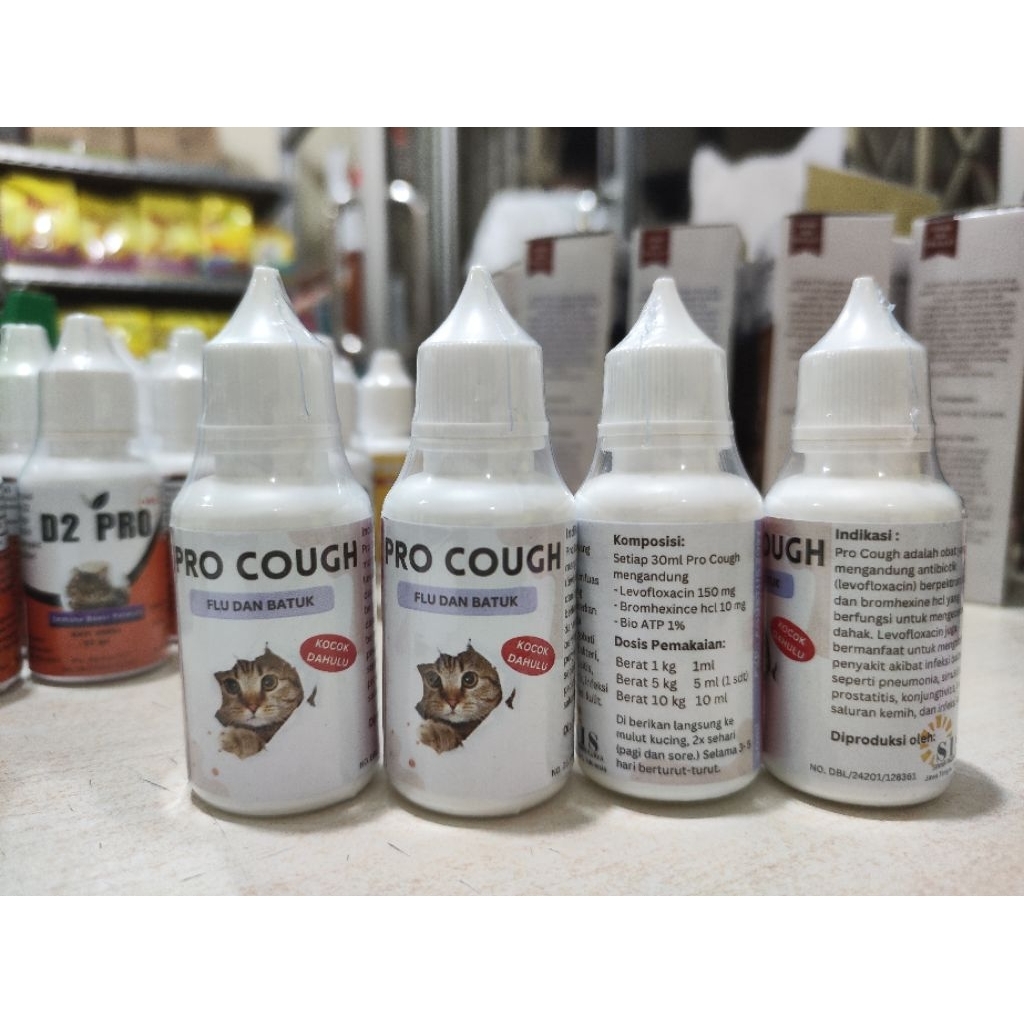 PRO COUGH 30 ML OBAT FLU DAN BATUK kucing