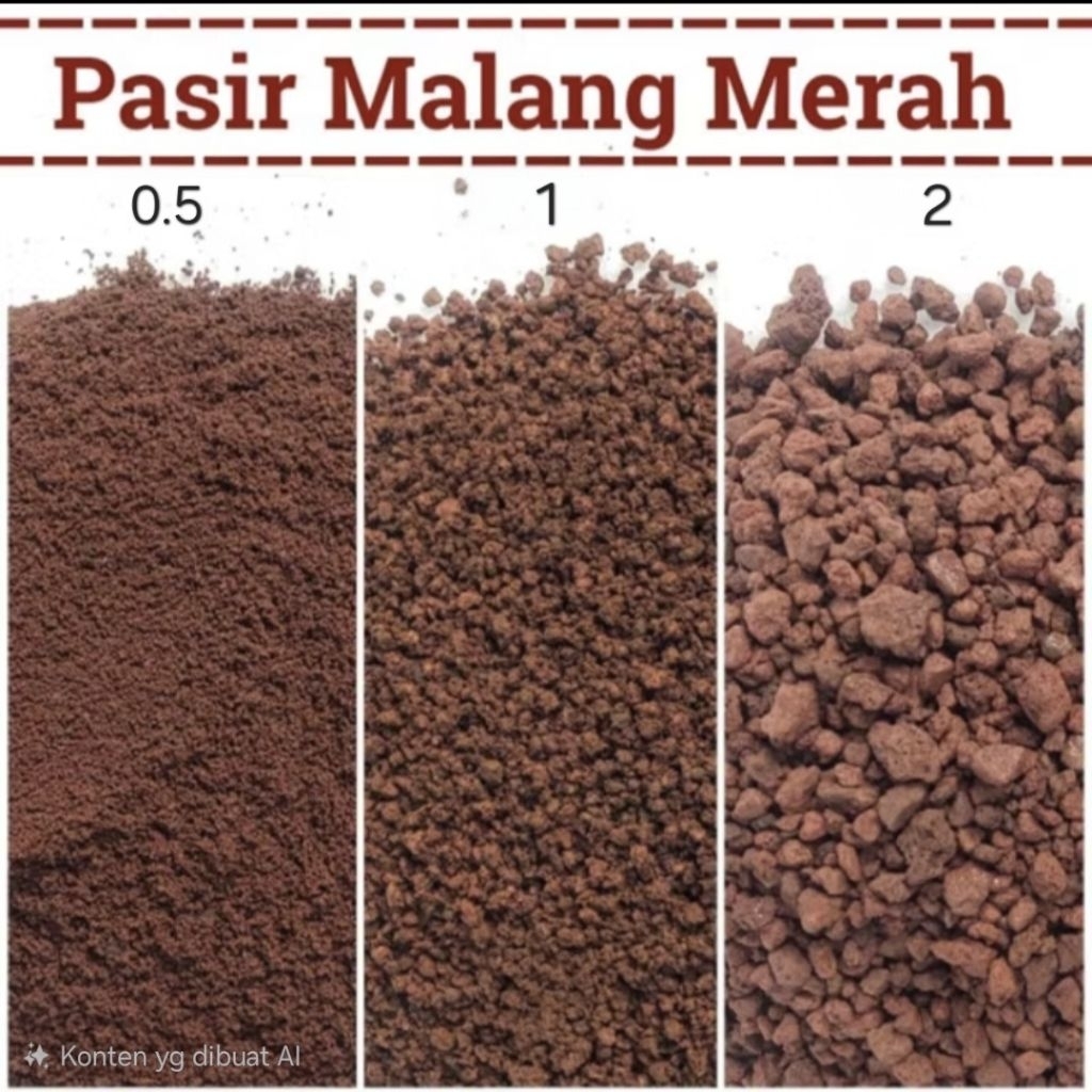 Pasir Malang MERAH 1 Kg Media Tanam Aquarium Aquascape